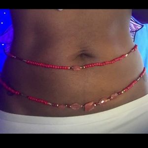 Cherry Quartz Waist Bead Set
